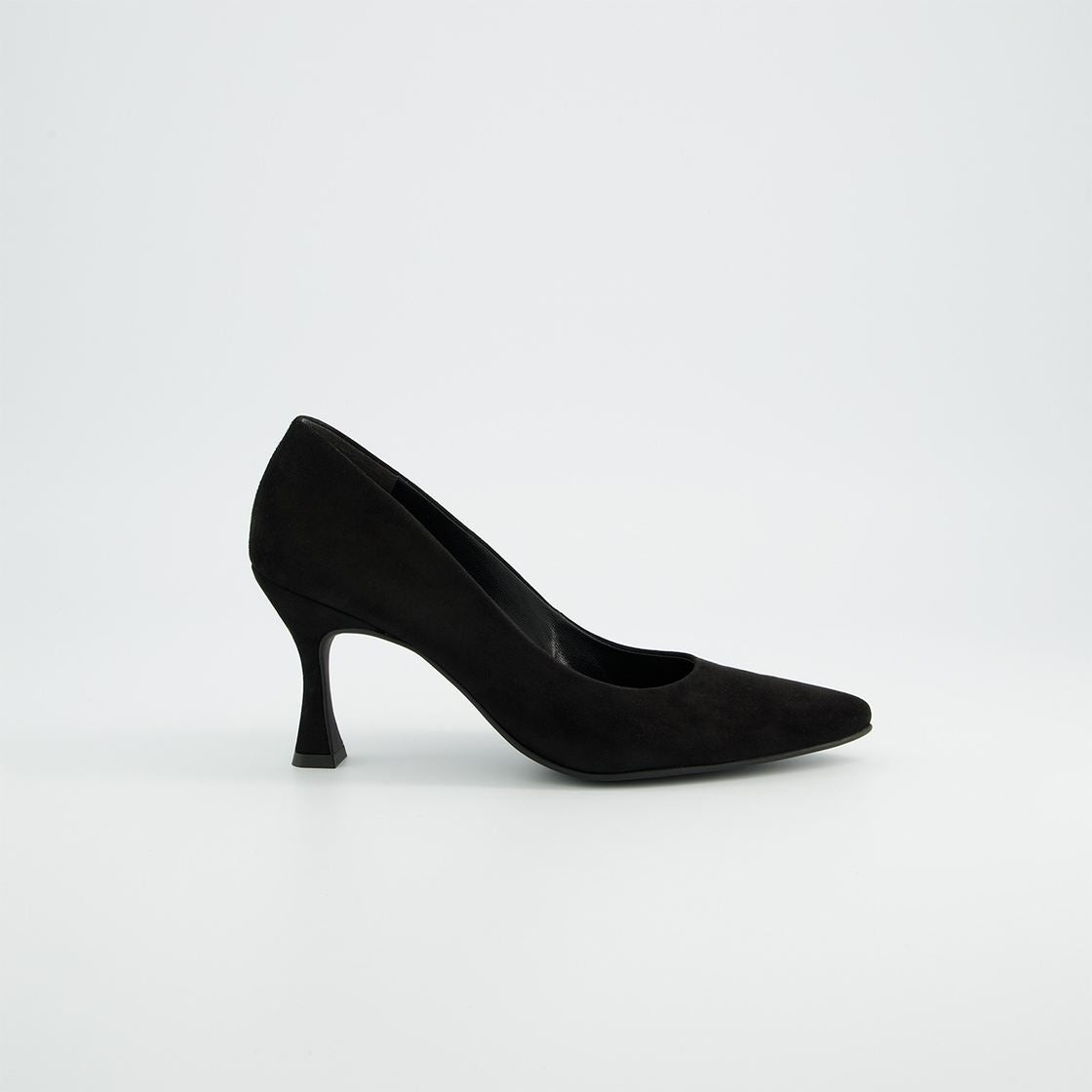 Paul Green - 3859 Black Suede Court Shoe