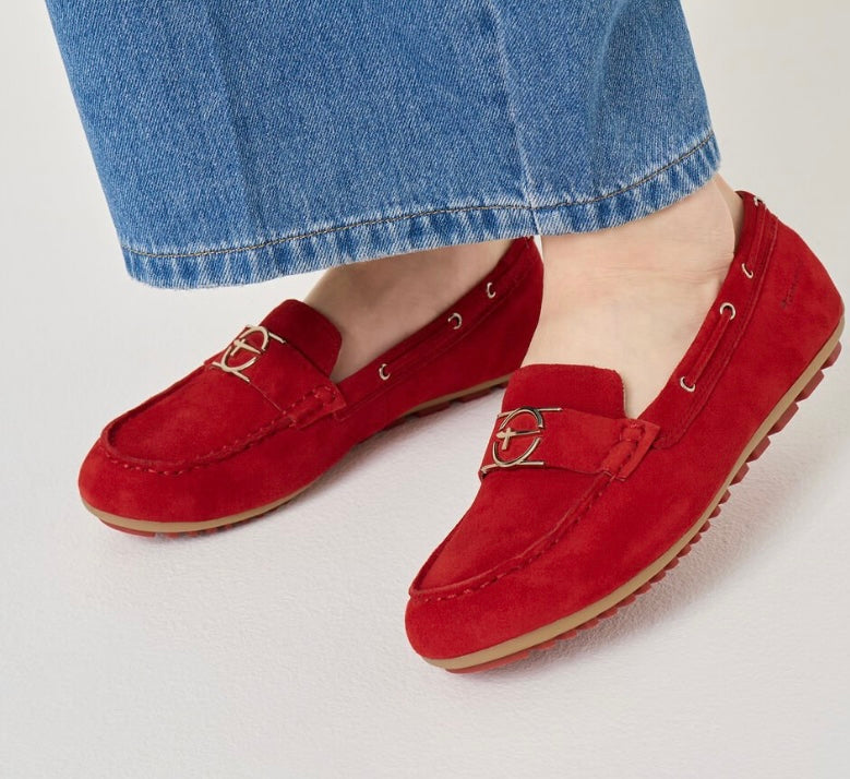 Tamaris - 24630 Red Suede Loafer