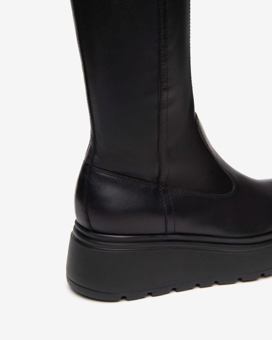 NeroGiardini - I514902D Black Elastic Platform Knee High