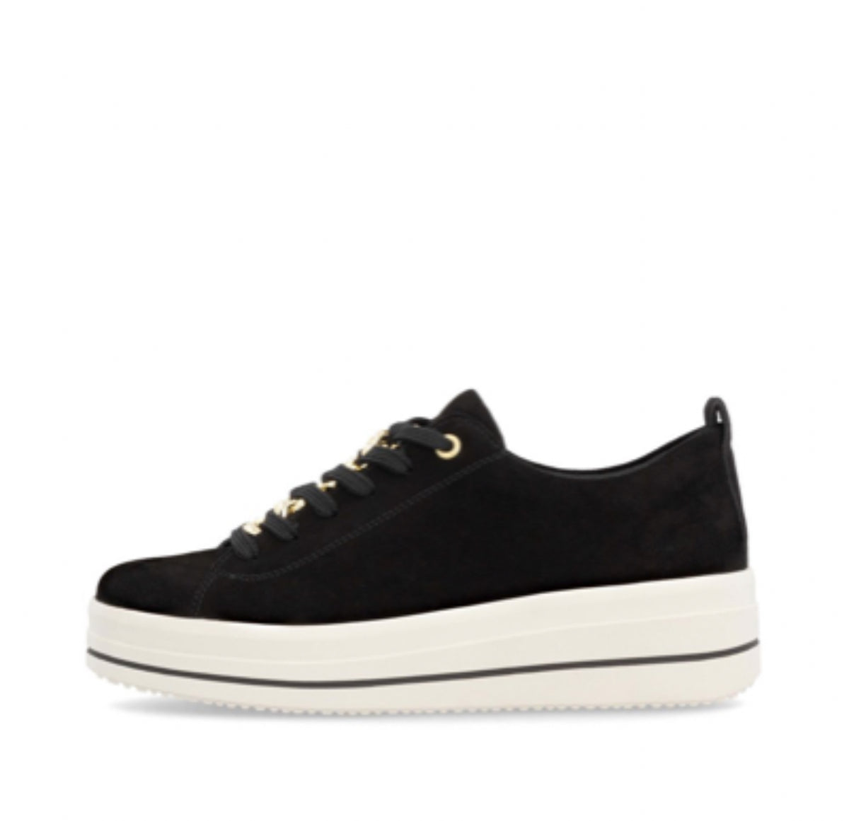 Remonte - D1C03-02 Black Suede Jewel Trainer