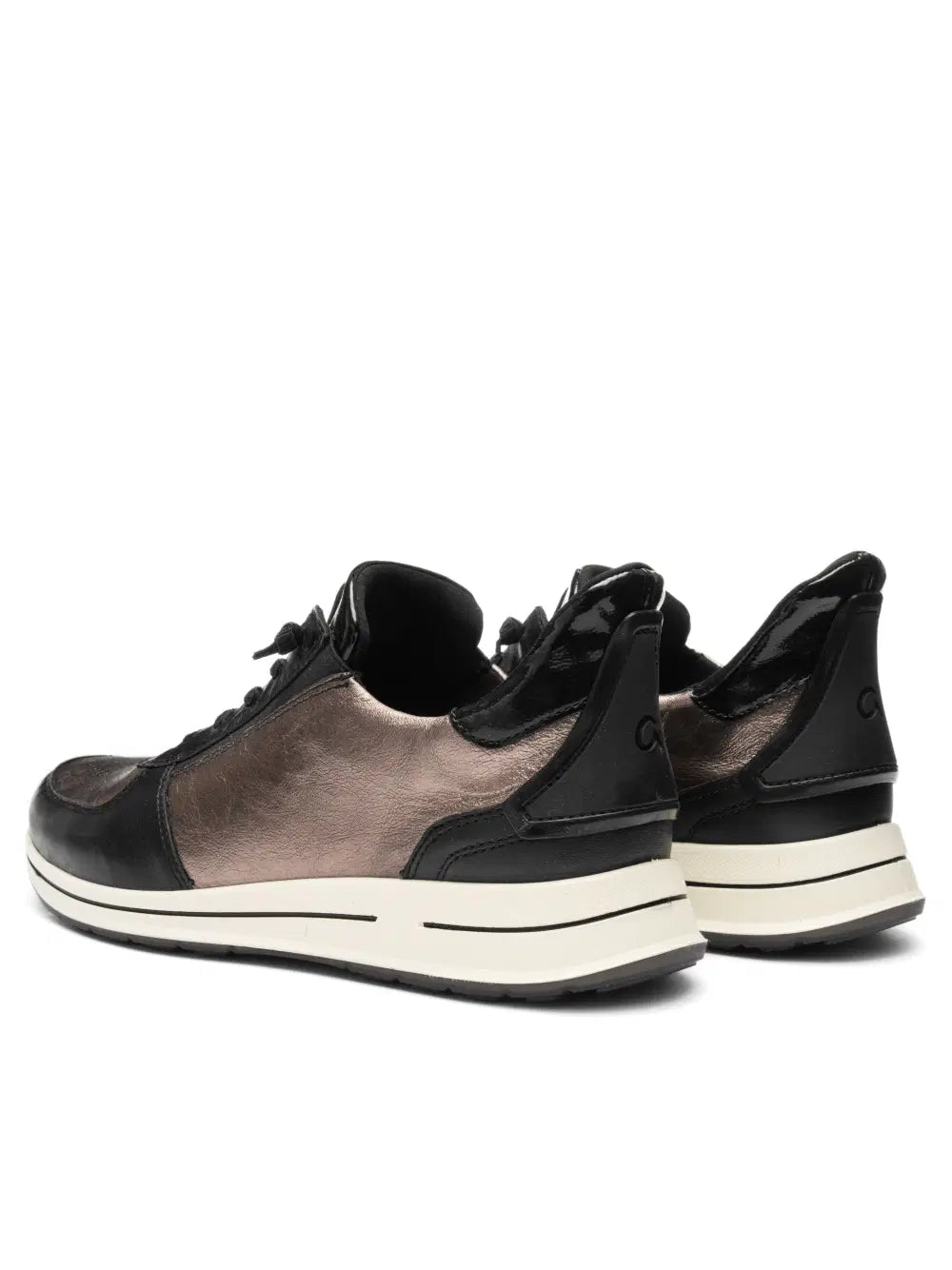 Ara - 24836 Black and Bronze Slip On Trainer