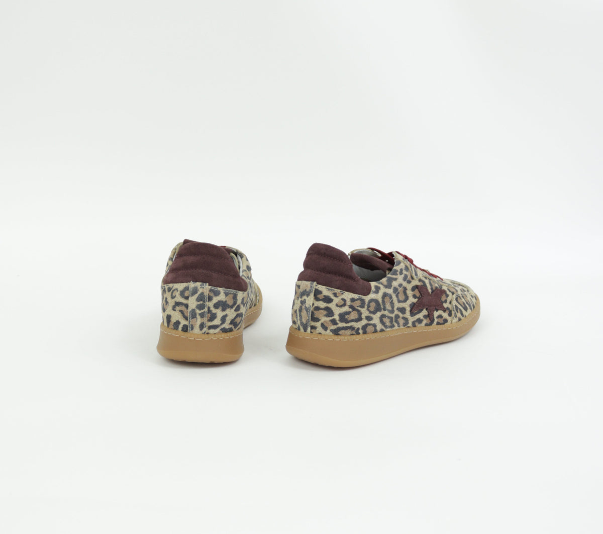 Méliné - 525R Leopard & Burgundy Trainer