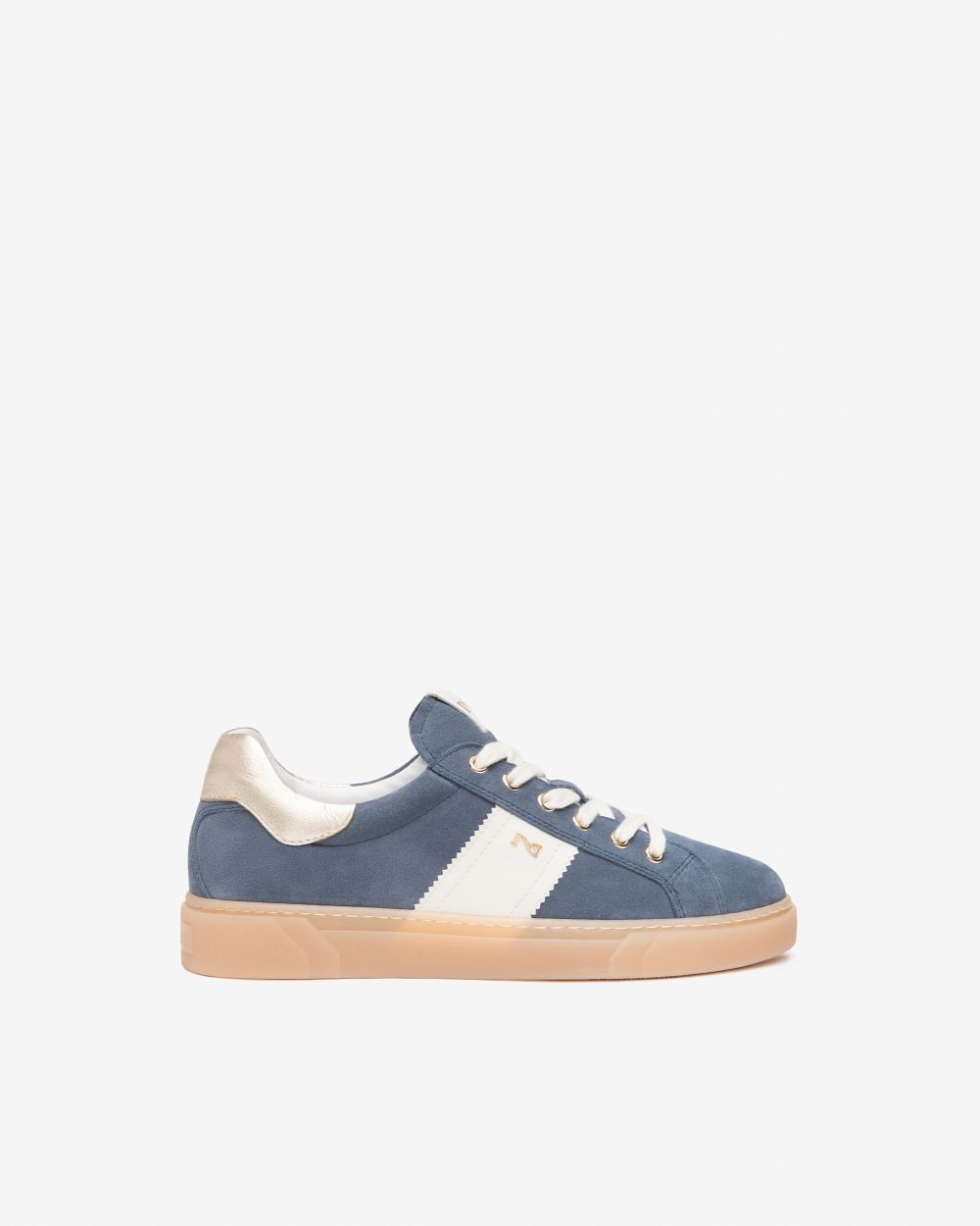 NeroGiardini - E513004D Blue Suede Retro Trainer [Preorder for March 22nd]