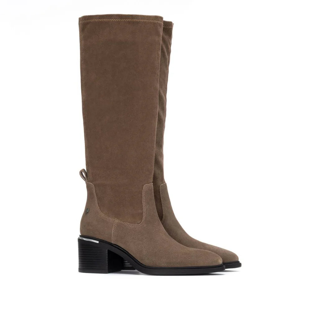 Carmela - 162646 Taupe Suede Sock Boot