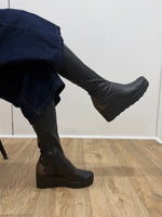 Jose Saenz - 6428 Black Sock Wedge Knee High
