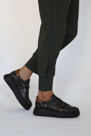 Wonders - A-5201 Leopard Slip On Trainer