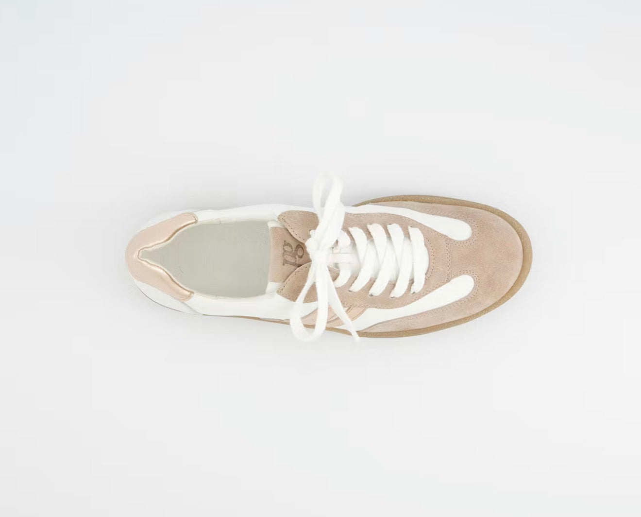 Paul Green - 5437 White and Blush Trainer