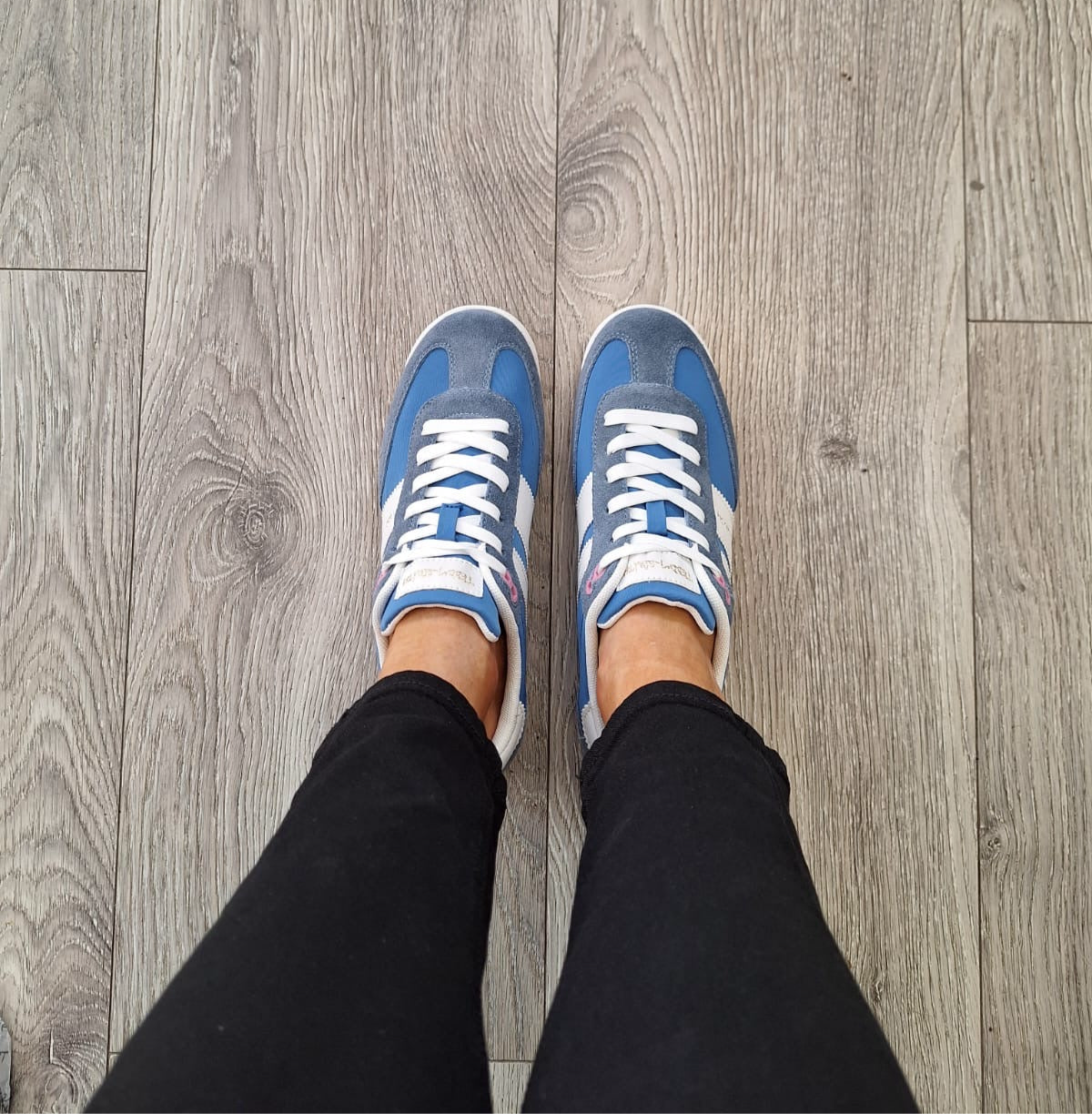 Teddy Smith - 120320 Blue and White Retro Trainer