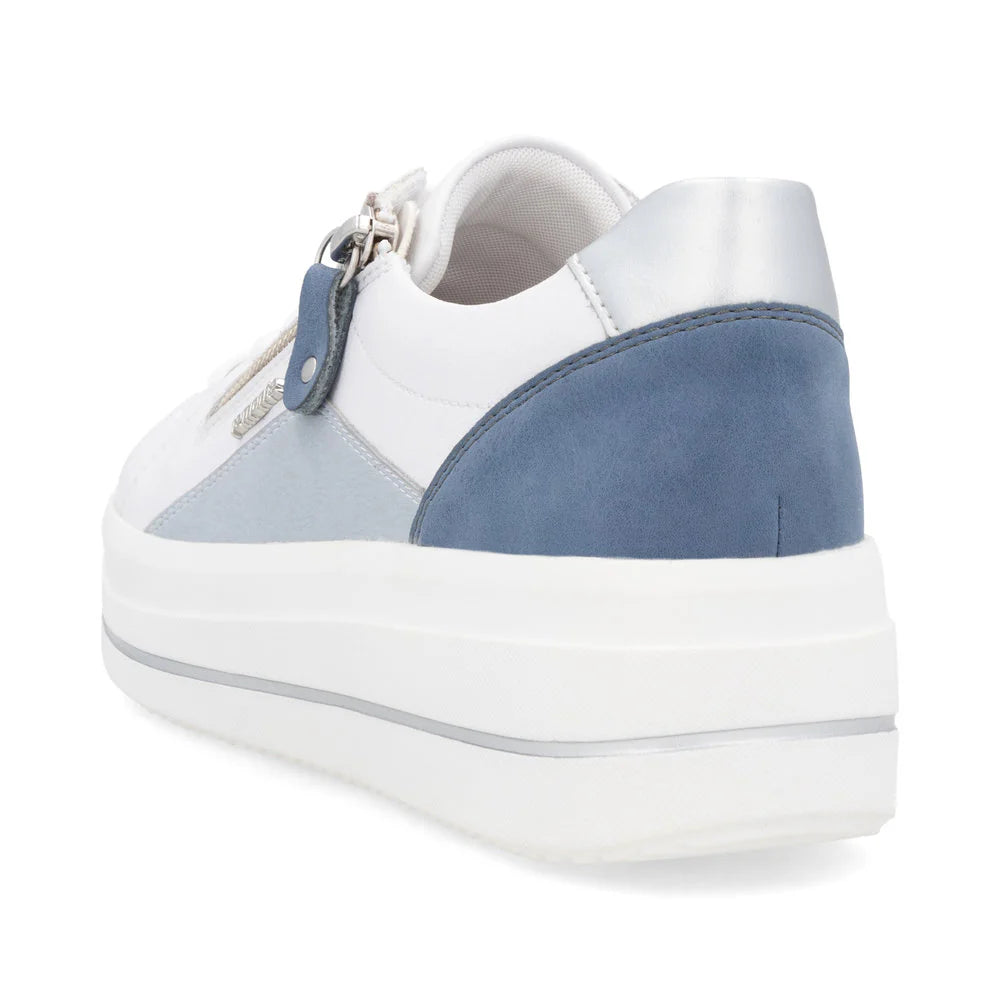 Remonte - D1C01 White and Blue Trainer