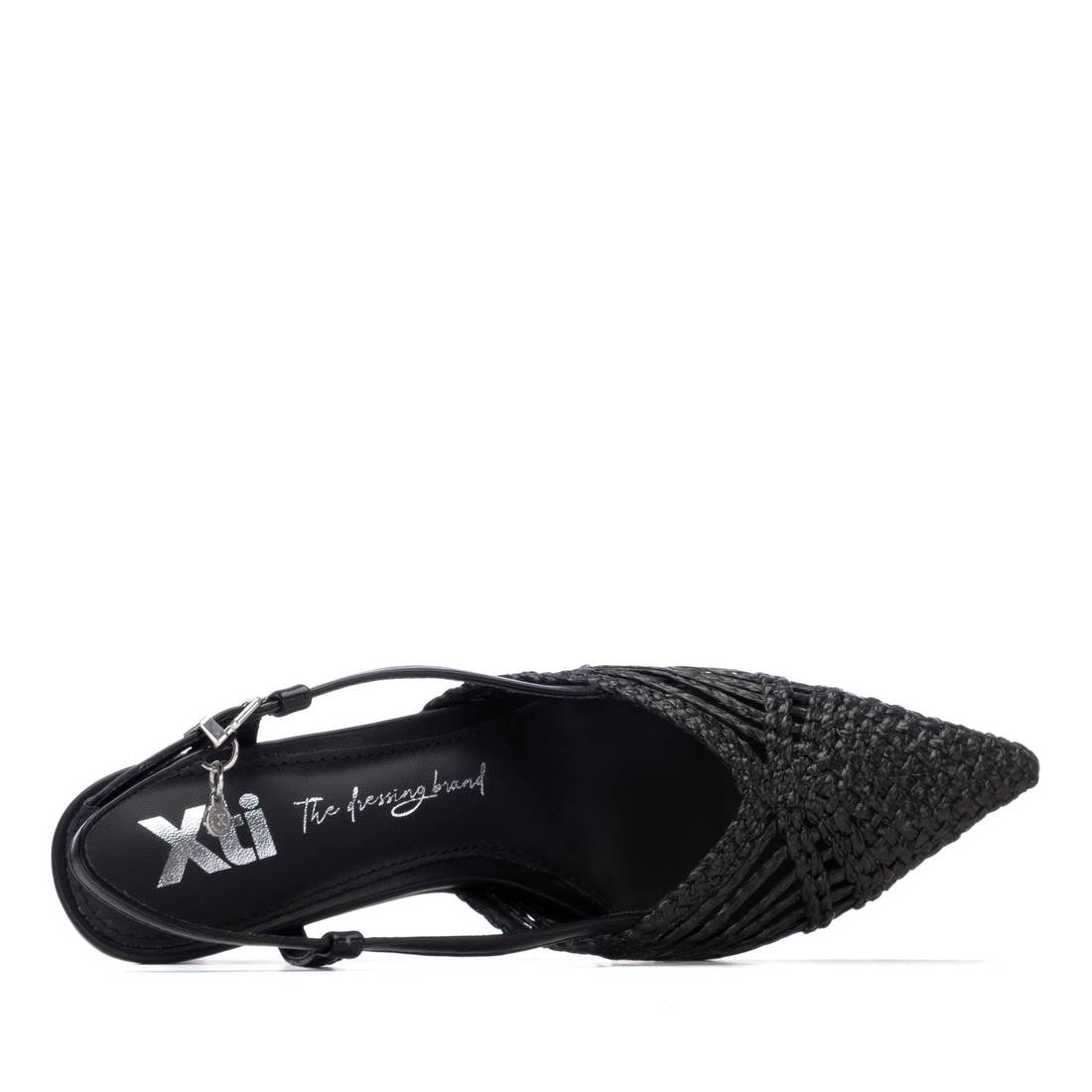 XTI - 145301 Black Raffia Slingback
