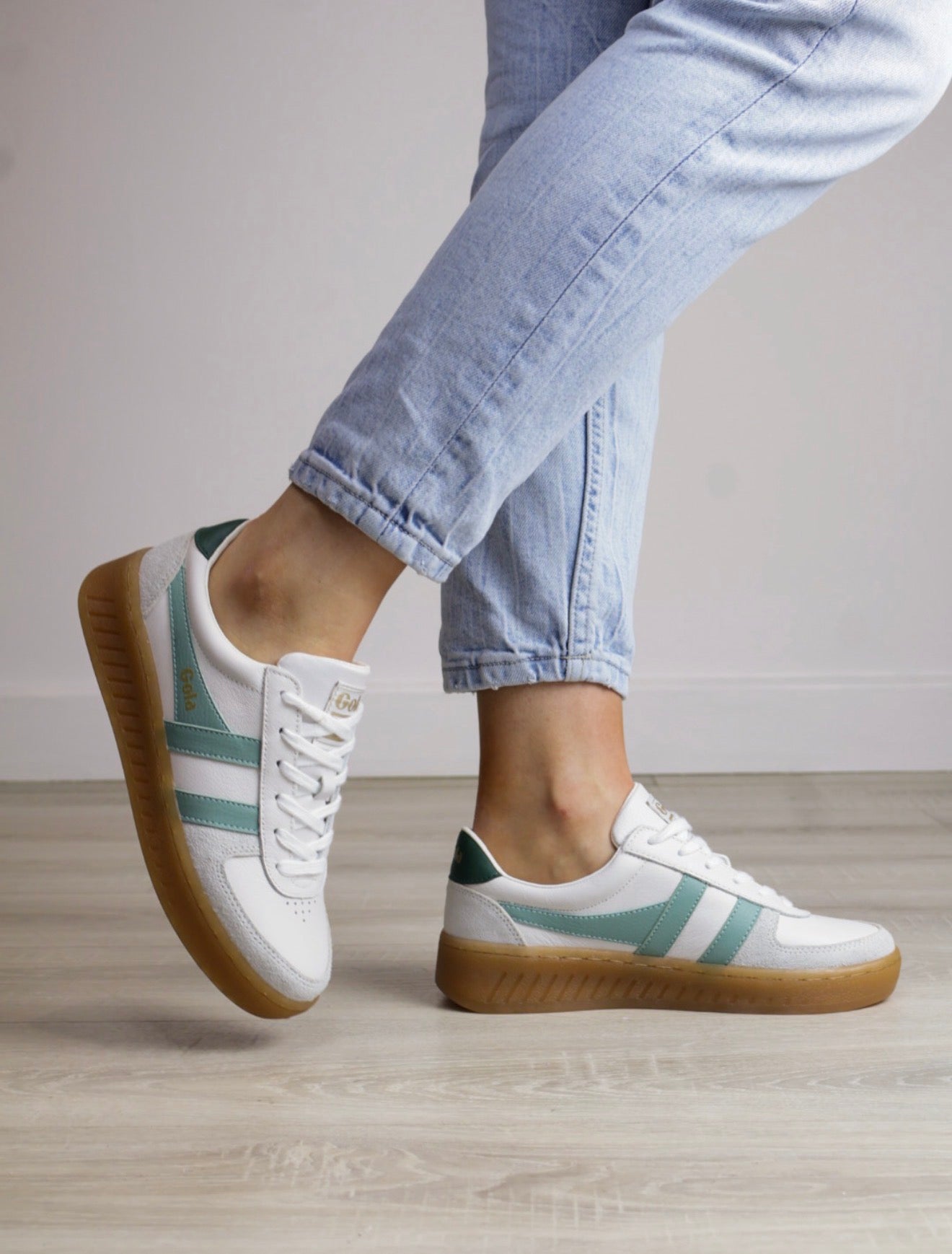 Gola - Grandslam White/Green Trainer