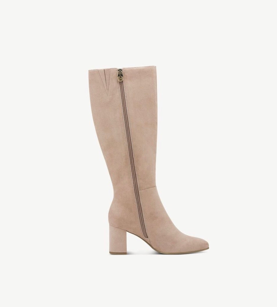 Marco Tozzi - 85502 Beige Suede Knee High Boot