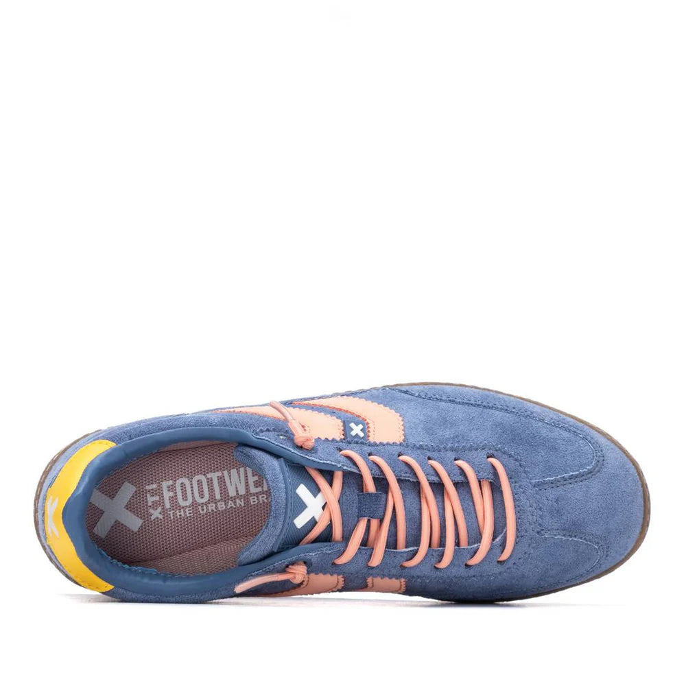 Xti - 144170 Blue and Coral Slip On Trainer