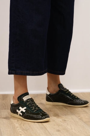 Another Trend - A078 Taiga Green Patent Trainer
