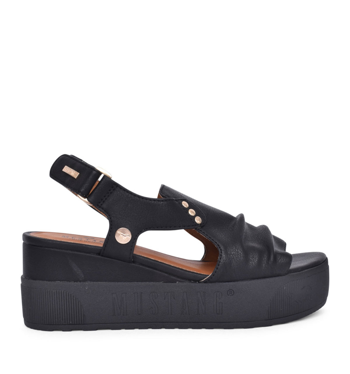 Mustang - 1459-802-9 Black Wedge Sandal