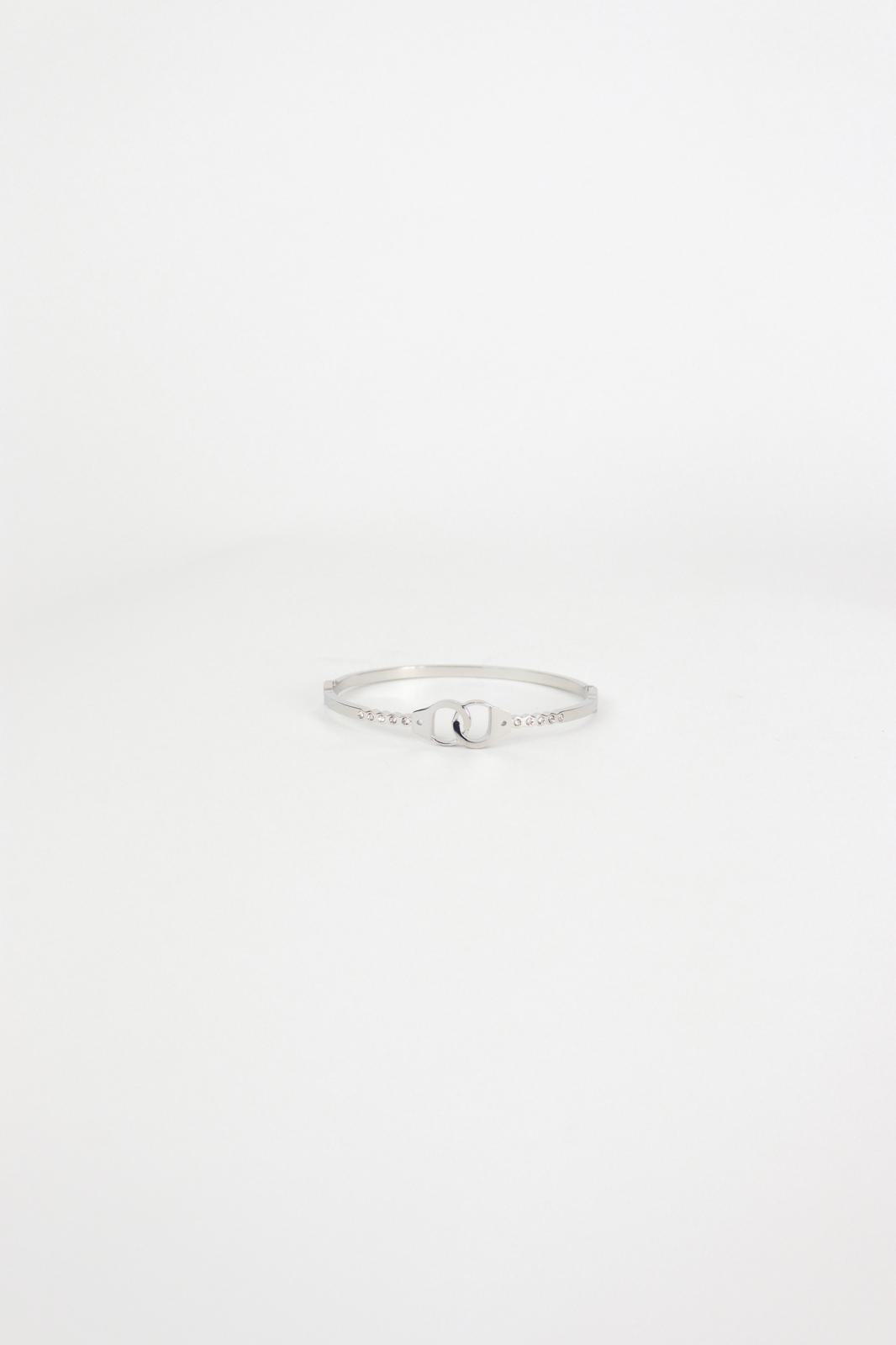 Karen Sampson - J11661 Silver Handcuffs Bracelet