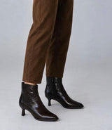 Unisa - Lomas Brown Patent Kitten Heel Boot