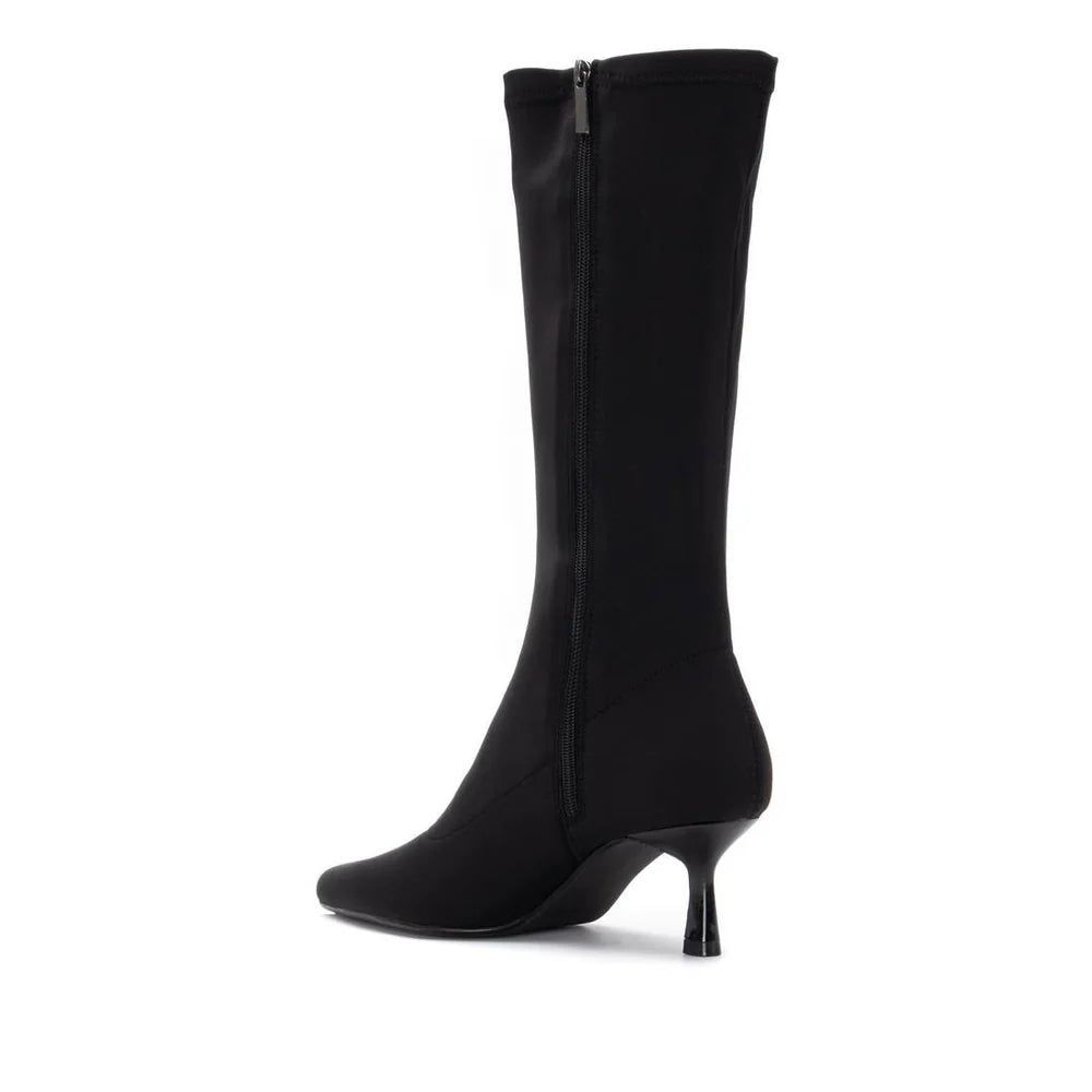 Xti - 144703 Black Stretch Mid Calf Boot