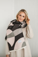 Elie Beaumont - Black/Grey/Pink Scarf
