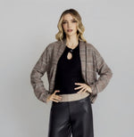 Anna - Brown/Black Bomber Jacket