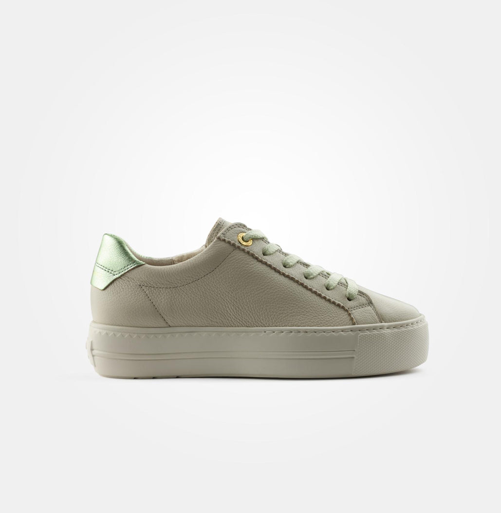 Paul Green - 5241 Biscuit and Mint Laced Trainer