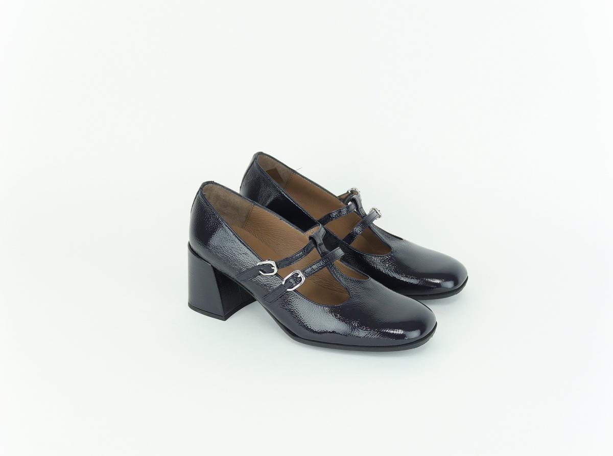 Wonders - H-6602 Navy Patent Mary Jane