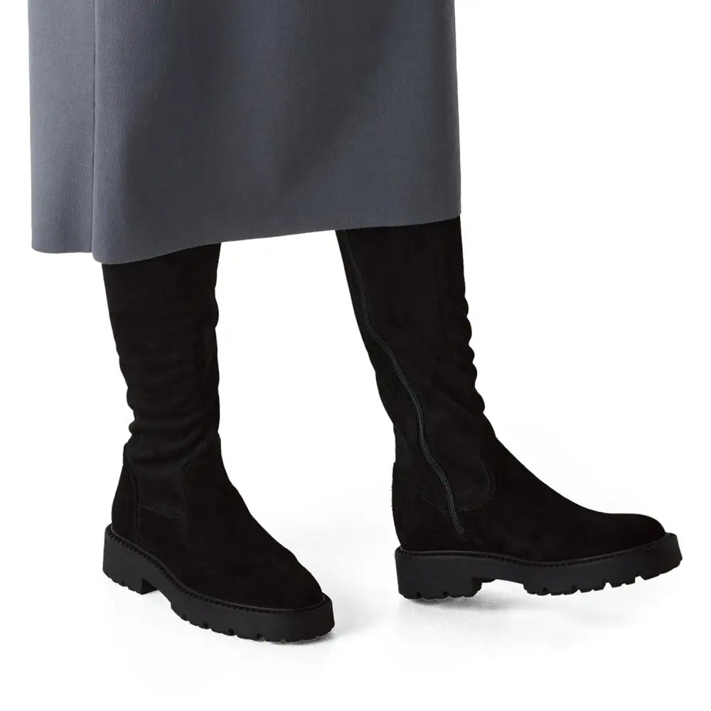 Tamaris - 25617 Black Suede Knee High