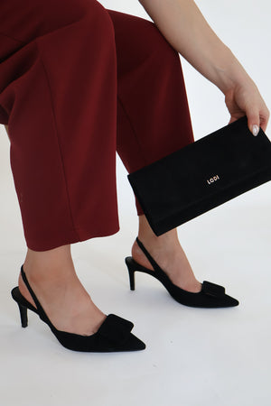 Lodi - Nestor Black Buckle Slingback