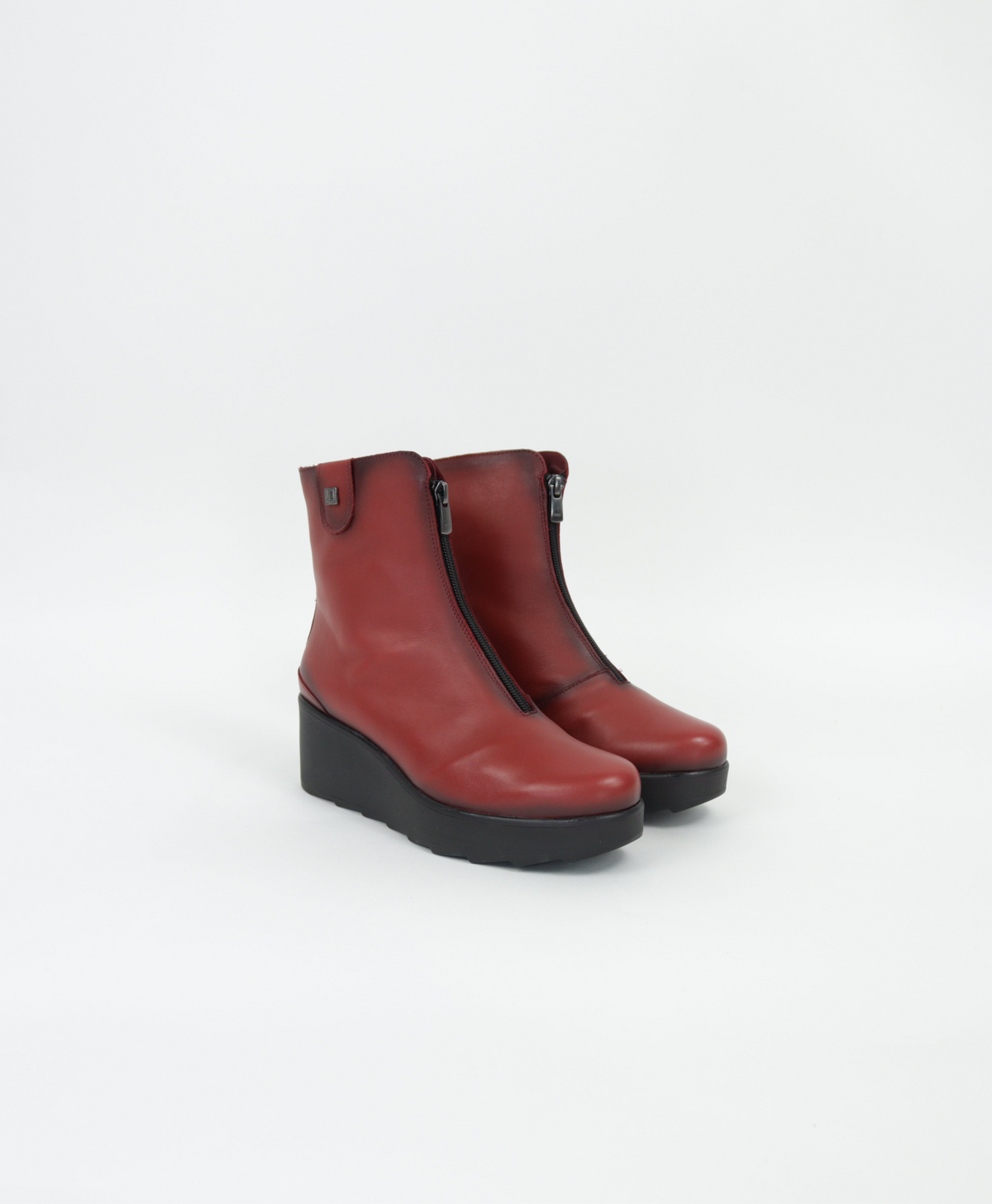 Jose Saenz - 6426 Red Zip Wedge Boot