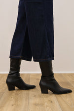 Miss Elastic - 78150 Black Knee High Sock Boot