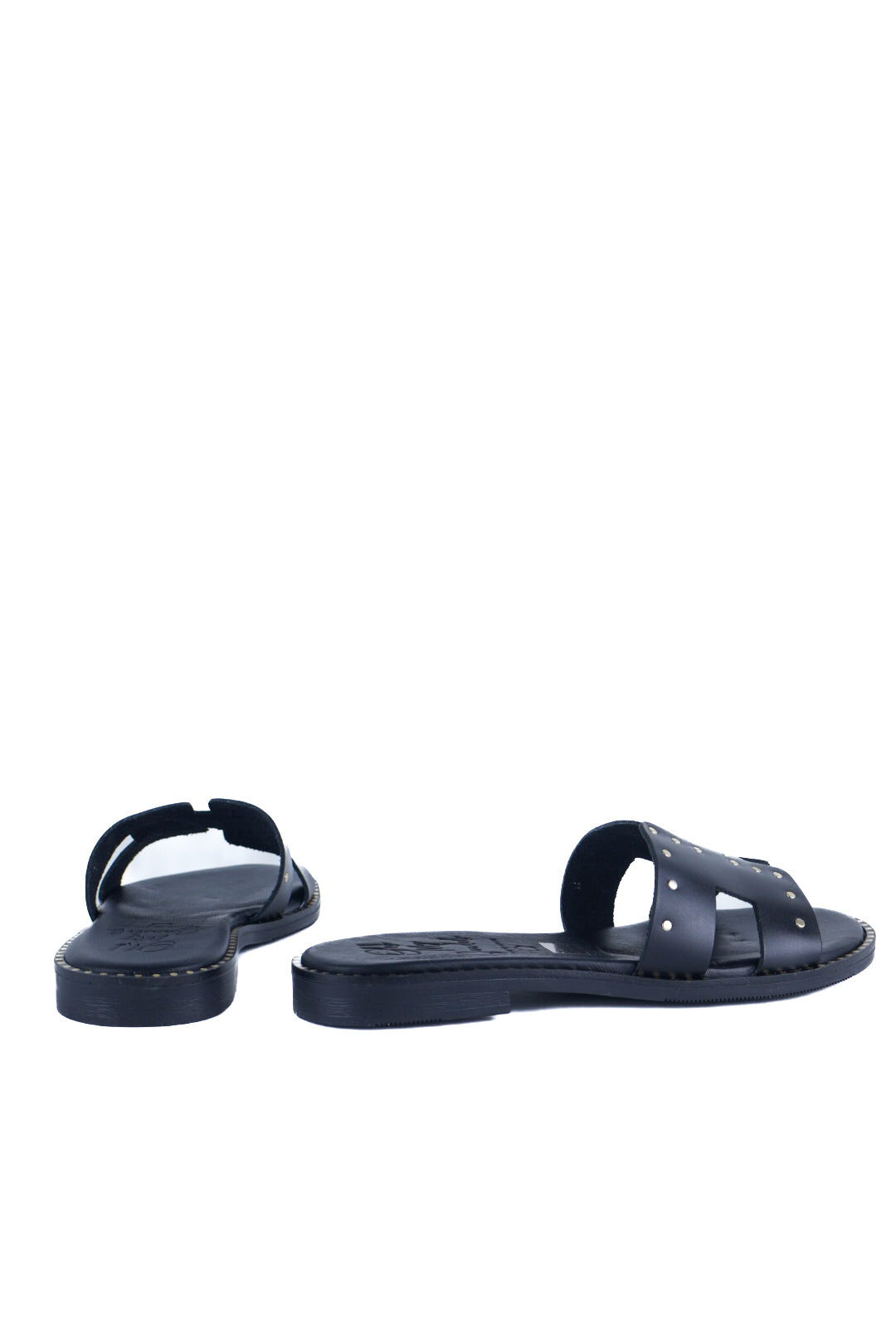 Oh My Sandals - 5840 Black Stud Slide