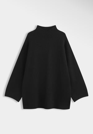 Anna - Black Knit Jumper