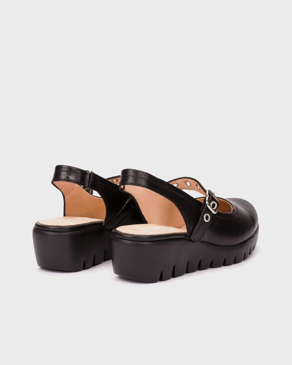 Wonders - C-33353 Black Strap Slingback