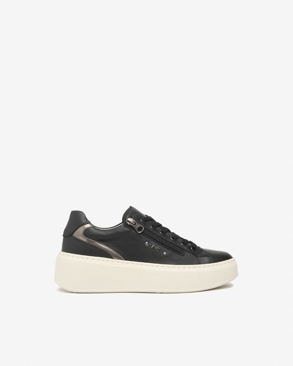NeroGiardini - I514212D Black Zip Platform Trainer