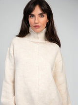 Anna - Cream Turtle Neck Jumper