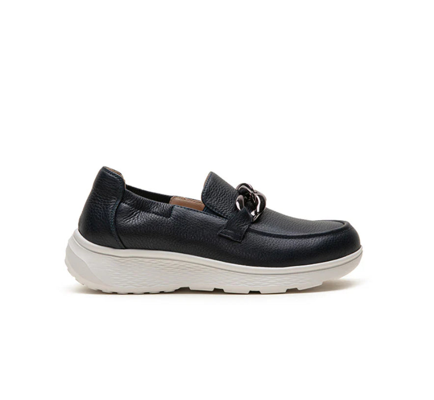 G Comfort - S-2722 Navy Loafer Wide Fit