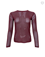 Black Colour - BCannie Burgundy Mesh Underlayer