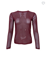 Black Colour - BCannie Burgundy Mesh Underlayer