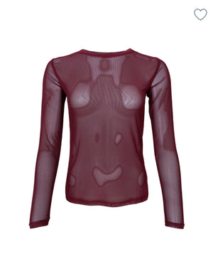 Black Colour - BCannie Burgundy Mesh Underlayer