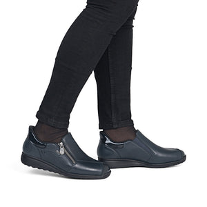Rieker - 47267 Navy Zip Shoe