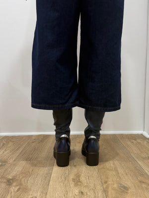 Jose Saenz - 6428 Navy Sock Wedge Knee High