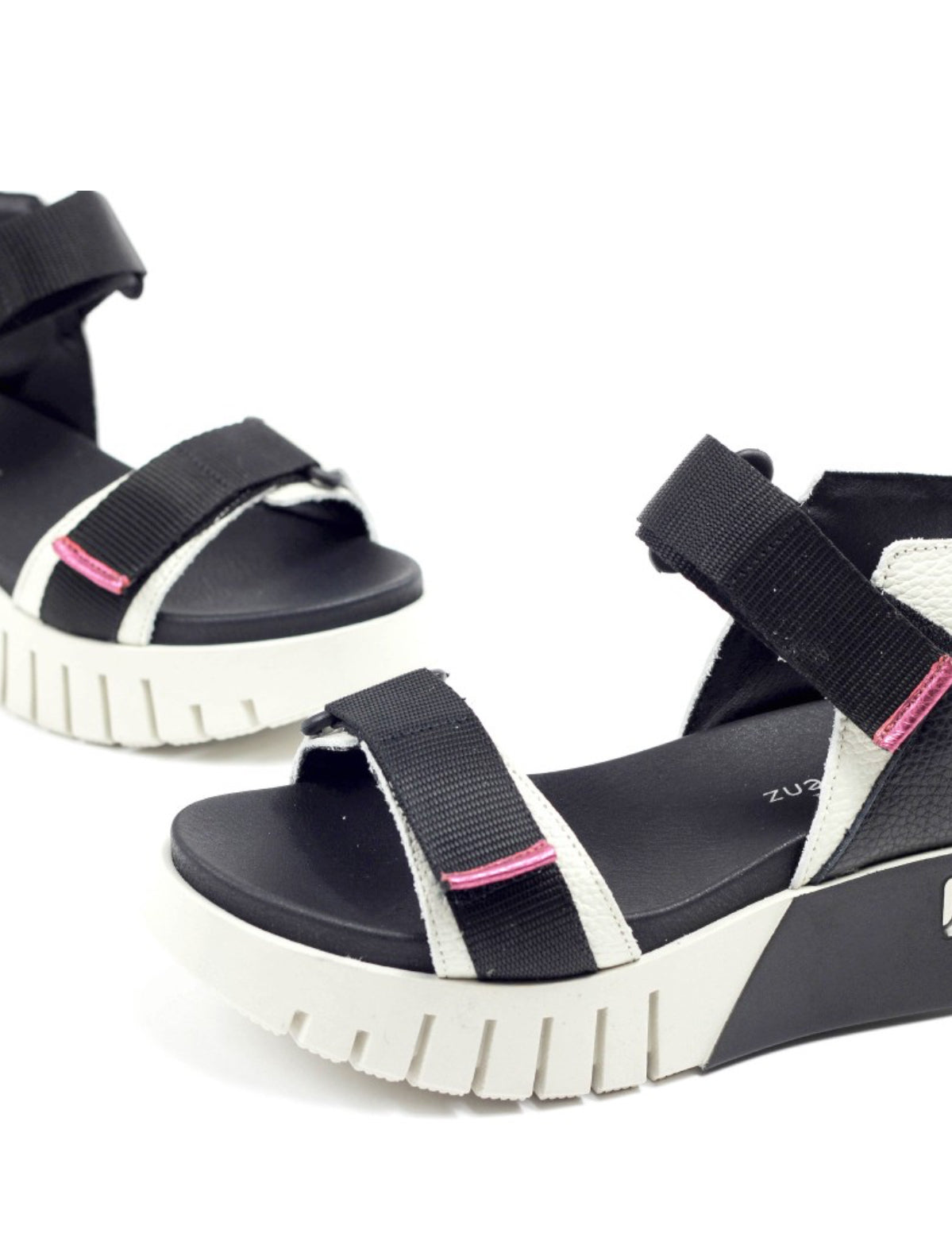 Jose Saenz - 4201 Black and Cream Gladiator Sandal