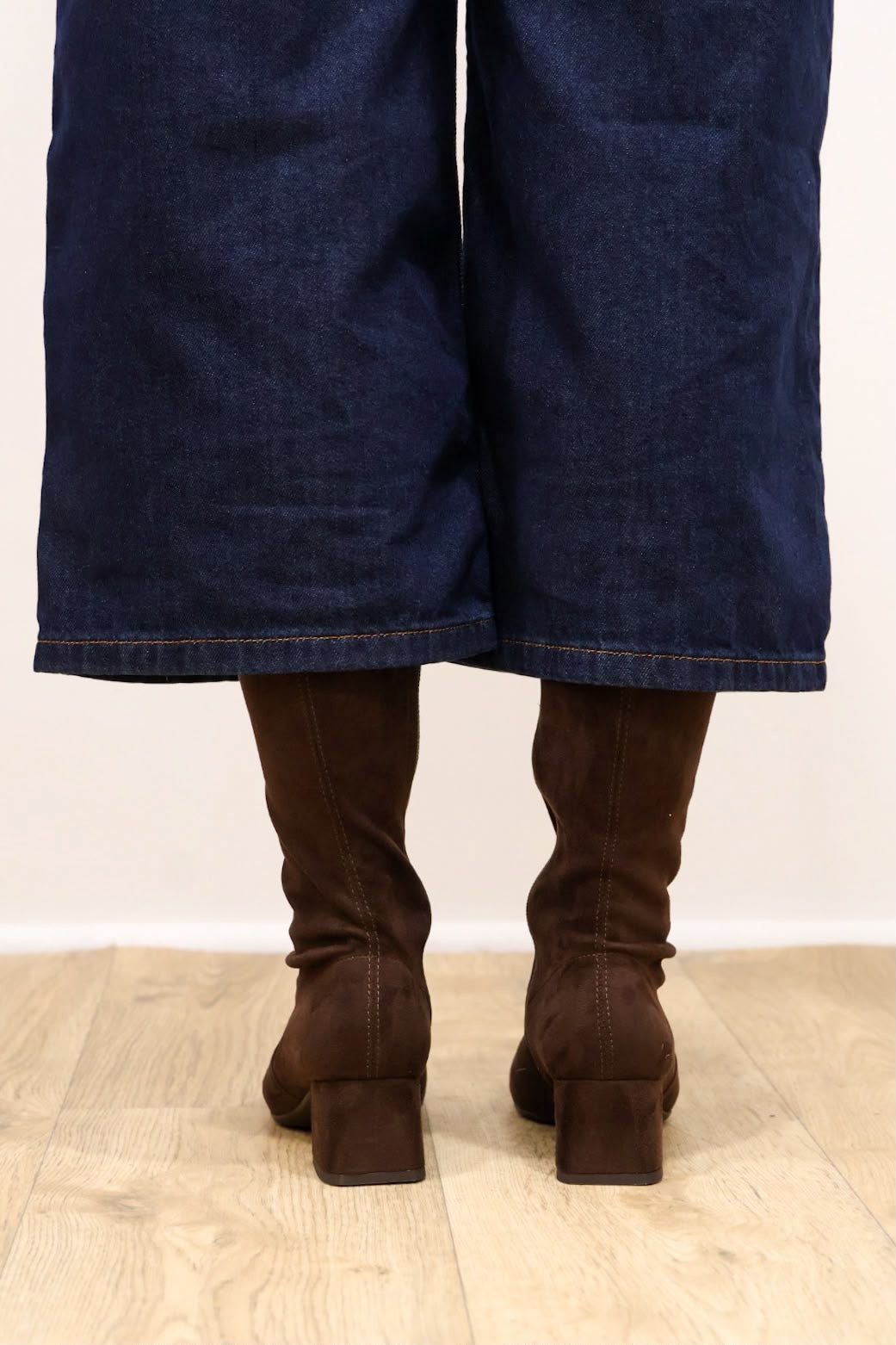 Wonders - G-5531 Brown Sock Knee High Boot