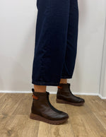 Jose Saenz -2269 Brown Zip Ankle Boot