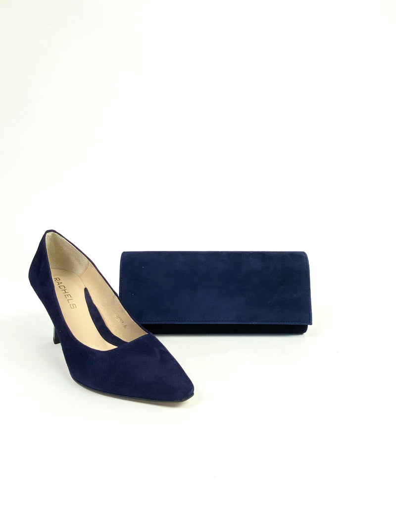 Rachel’s - Navy Suede Court Shoe