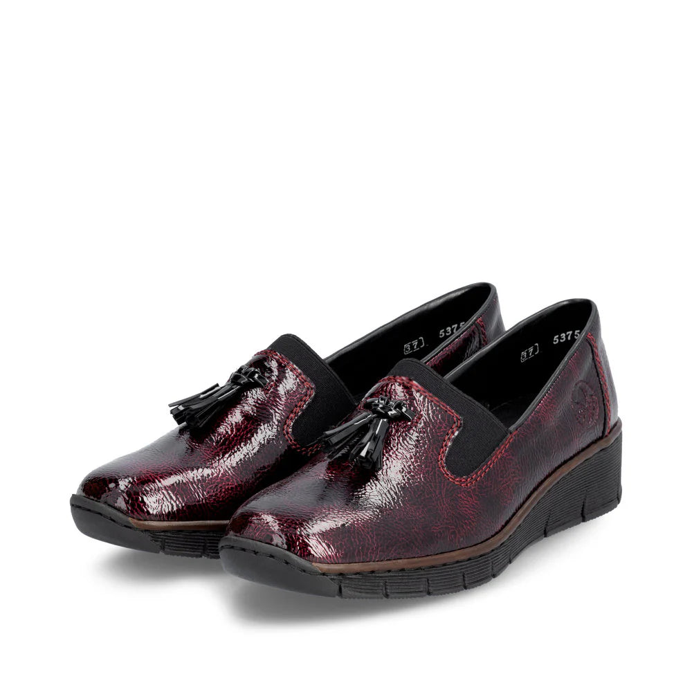 Rieker - 53751 Burgundy Wedge Loafer