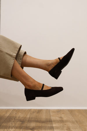 Rachels - MARE25 Brown Suede Mary Jane Pump