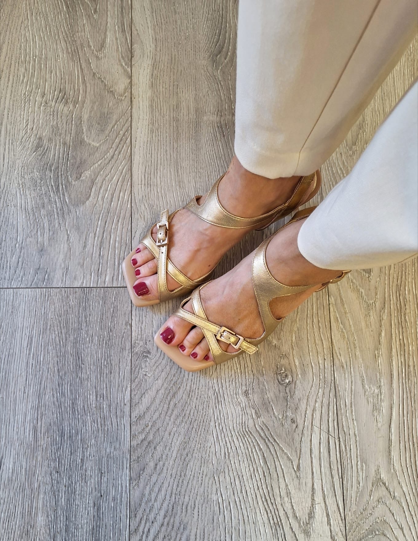 Hispanitas - HV264814 Gold Buckle Sandal