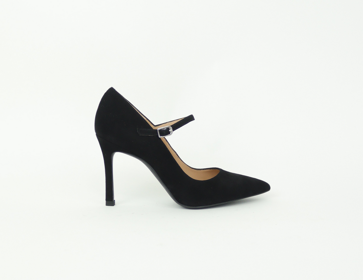 Unisa - Tuchel Black Suede Court Shoe