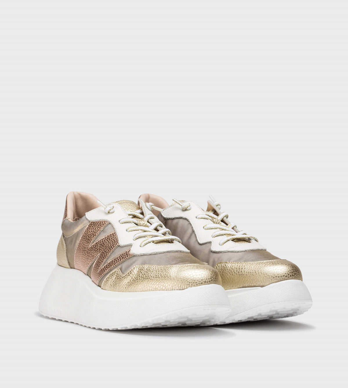 Wonders - A-3622 Gold and Rose Wedge Trainer